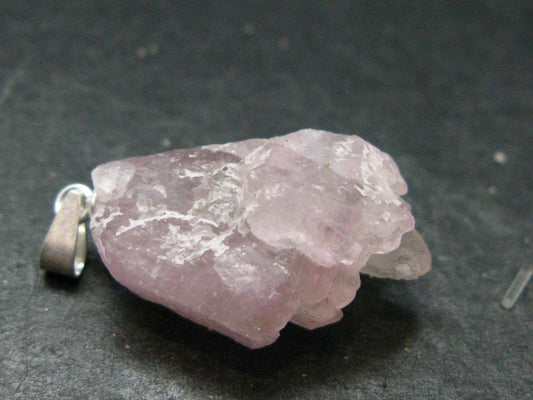 Symbol of Love and Beauty!! Natural Rose Quartz Pendant In 925 Silver From Brazil - 1.1" - 3.88 Grams