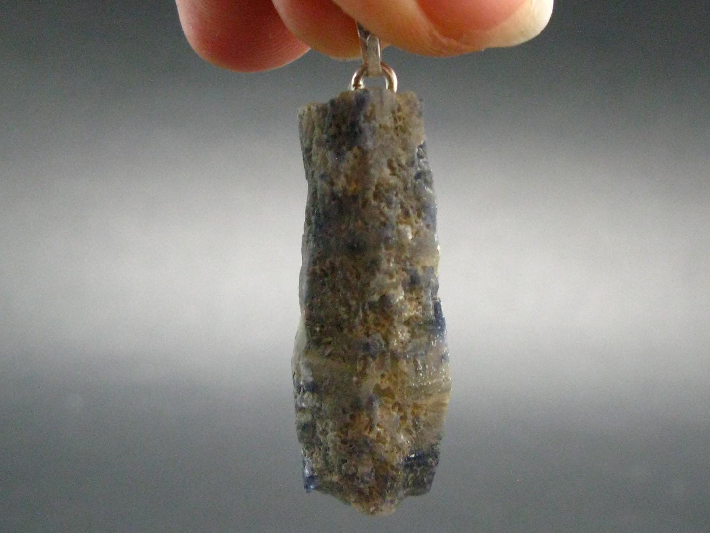 Gem Blue Sapphire Corundum Crystal Silver Pendant From Sri Lanka - 14.84 Grams