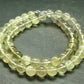 Gem Libyan Desert Glass Tektite Necklace 9 mm Beads from Libya - 19" - 42.37 Grams