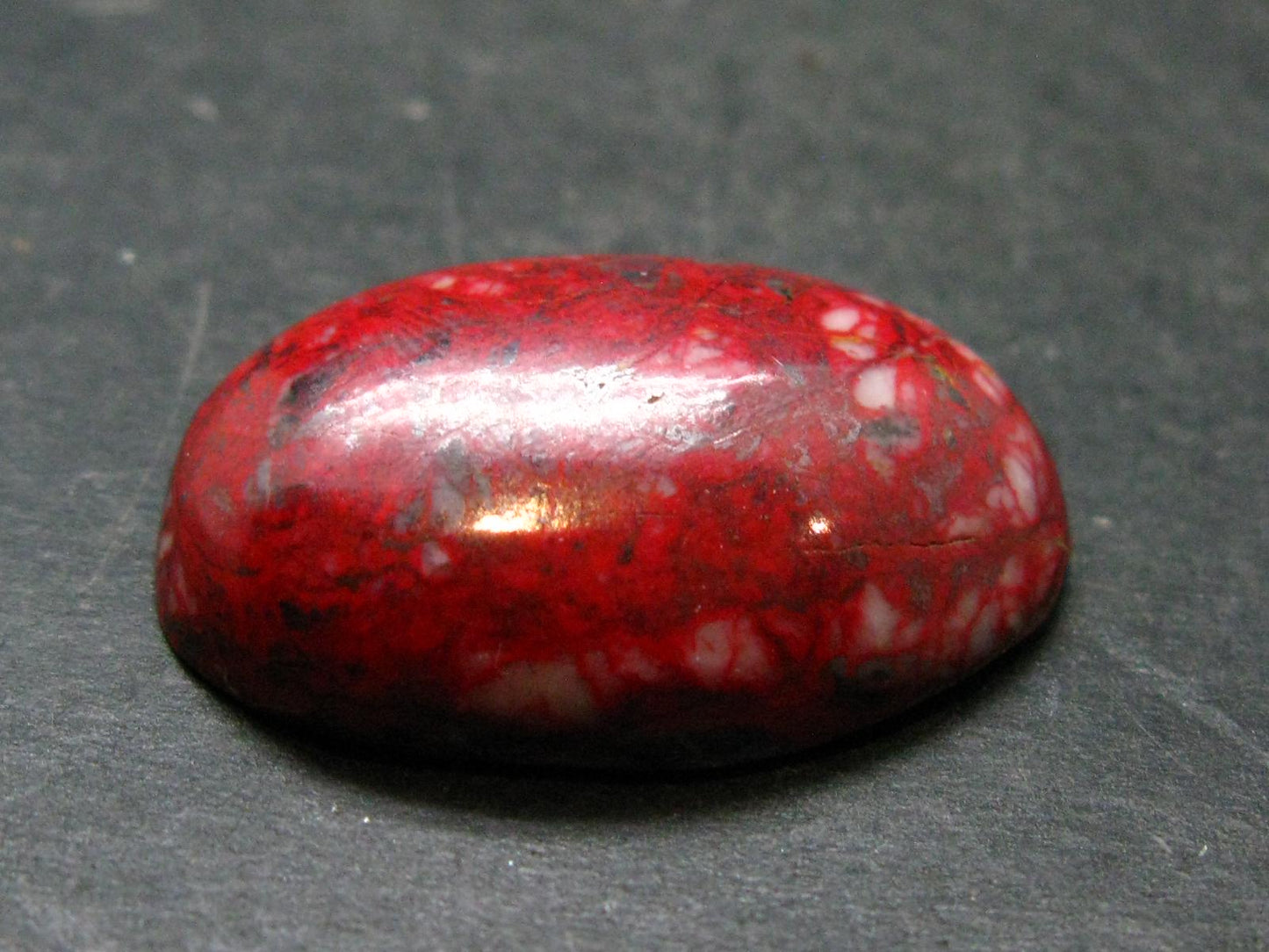 Cinnabar Cabochon from Russia - 14.60 Grams - 32 x 22 mm