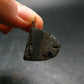Tibetan Black Tektite Silver Pendant From Tibet - 1.1" - 4.08 Grams
