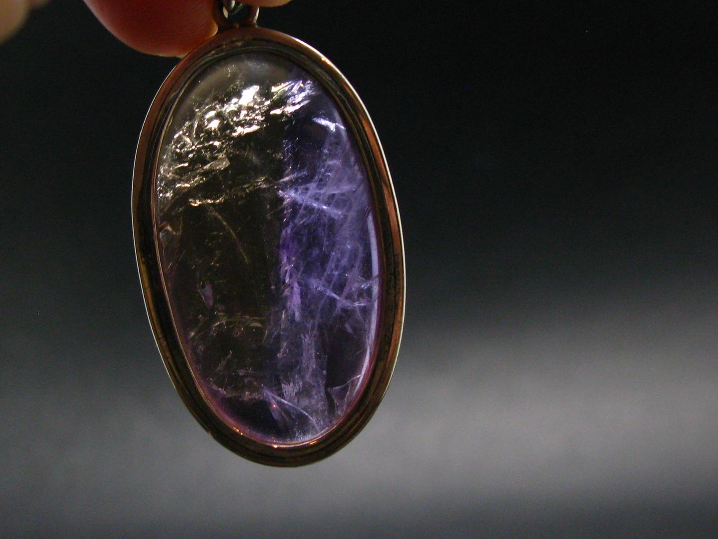 Stunning Natural Gem Ametrine Crystal Silver Pendant From Bolivia - 2.1" - 20.33 Grams