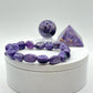 Charoite Tumbled Bead Stretch Bracelet - 38.71 Grams