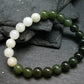 Multicolor Jade Jadeite Genuine Bracelet ~ 7 Inches ~ 8mm Round Beads