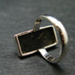 Real!! Very Rare Nuumite Nuummite Sterling Silver Ring from Greenland - 5.31 Grams - Size 7