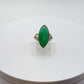 Chrysoprase Marquise Ring – Natural Green Chalcedony Sterling Silver Jewelry - Size 7