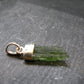 Gem Moldavite Tektite SS Pendant From Czech Republic - 1.2" - 1.8 Grams