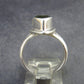 Moldavite Tektite Facetted Silver Ring from Czech Republic - Size 7.25 - 5.93 Grams
