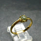 Moldavite Gold Plated Silver Facetted Ring - Size 8.25 - 1.81 Grams