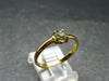Moldavite Gold Plated Silver Facetted Ring - Size 8.25 - 1.81 Grams