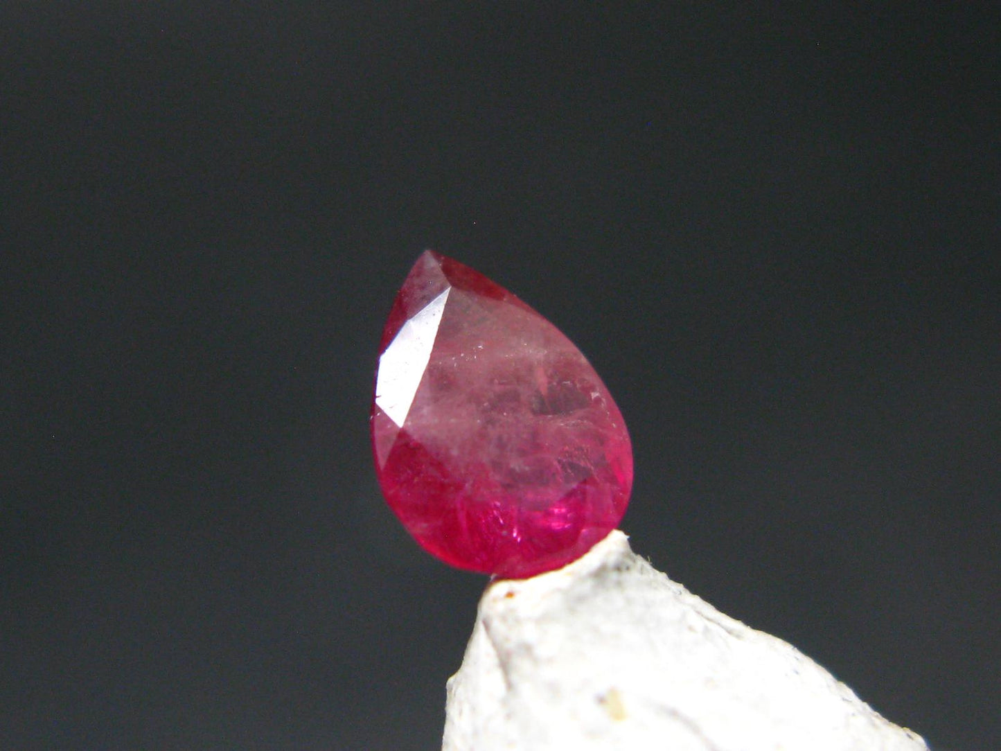 Beautiful Rare Gem Bixbite Red Beryl Emerald Cut Stone From Utah USA - 0.43 Carats - 6.5x4.6mm
