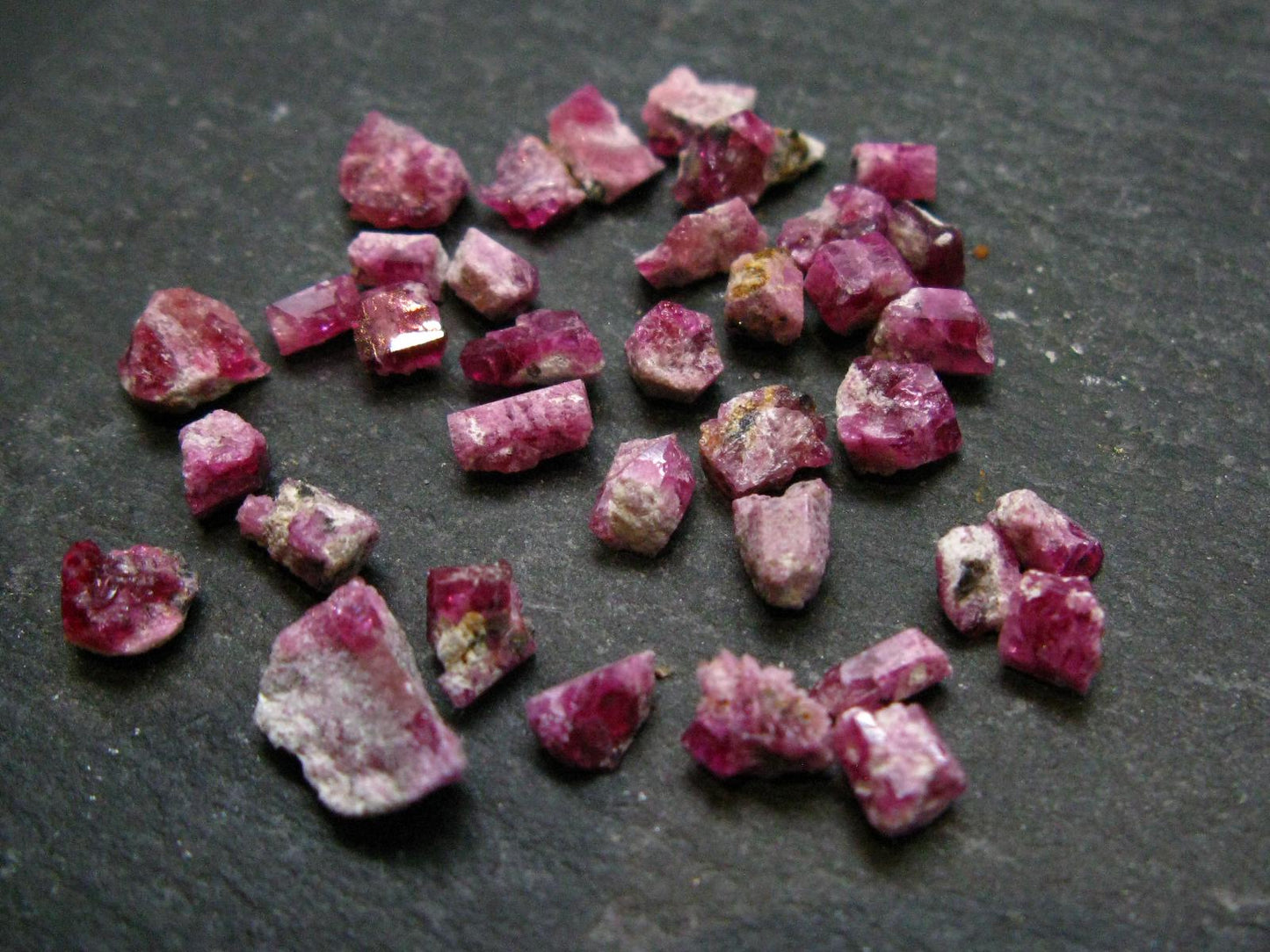 Nice Lot of 36 Bixbite Red Emerald Beryl Crystals From Utah USA - 18.67 Carats
