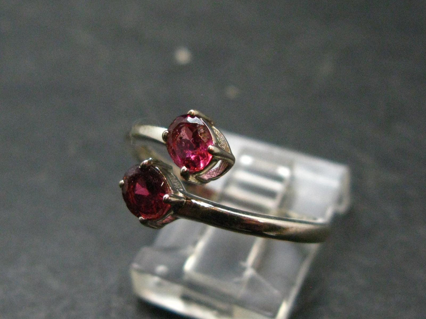 Pink Tourmaline Silver Ring From Brazil - 1.94 Grams - Size 7
