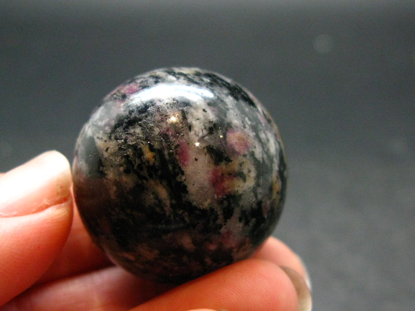 Rare Eudialyte And Aegirine Sphere Ball From Russia - 1.2" - 38.76 Grams