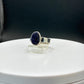 Azurite Ring | Natural Deep Blue Crystal | Sterling Silver Statement Ring - Size 8.5