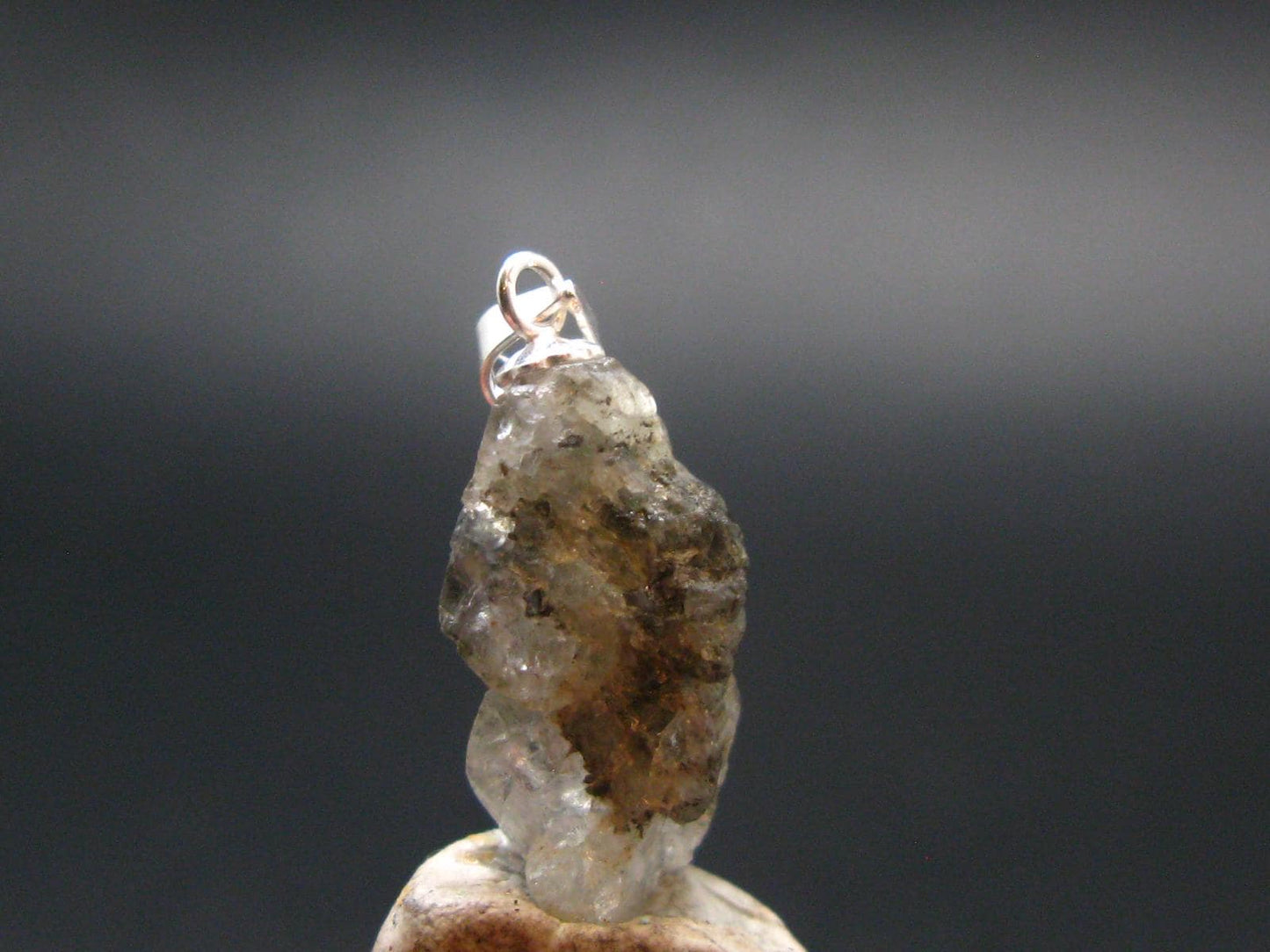 Phenakite Phenacite Silver Pendant from Brazil - 0.9 Inches - 1.95 Grams