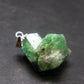 Tsavorite Gem Green Garnet Sterling Silver Pendant From Tanzania - 0.9" - 4.56 Grams