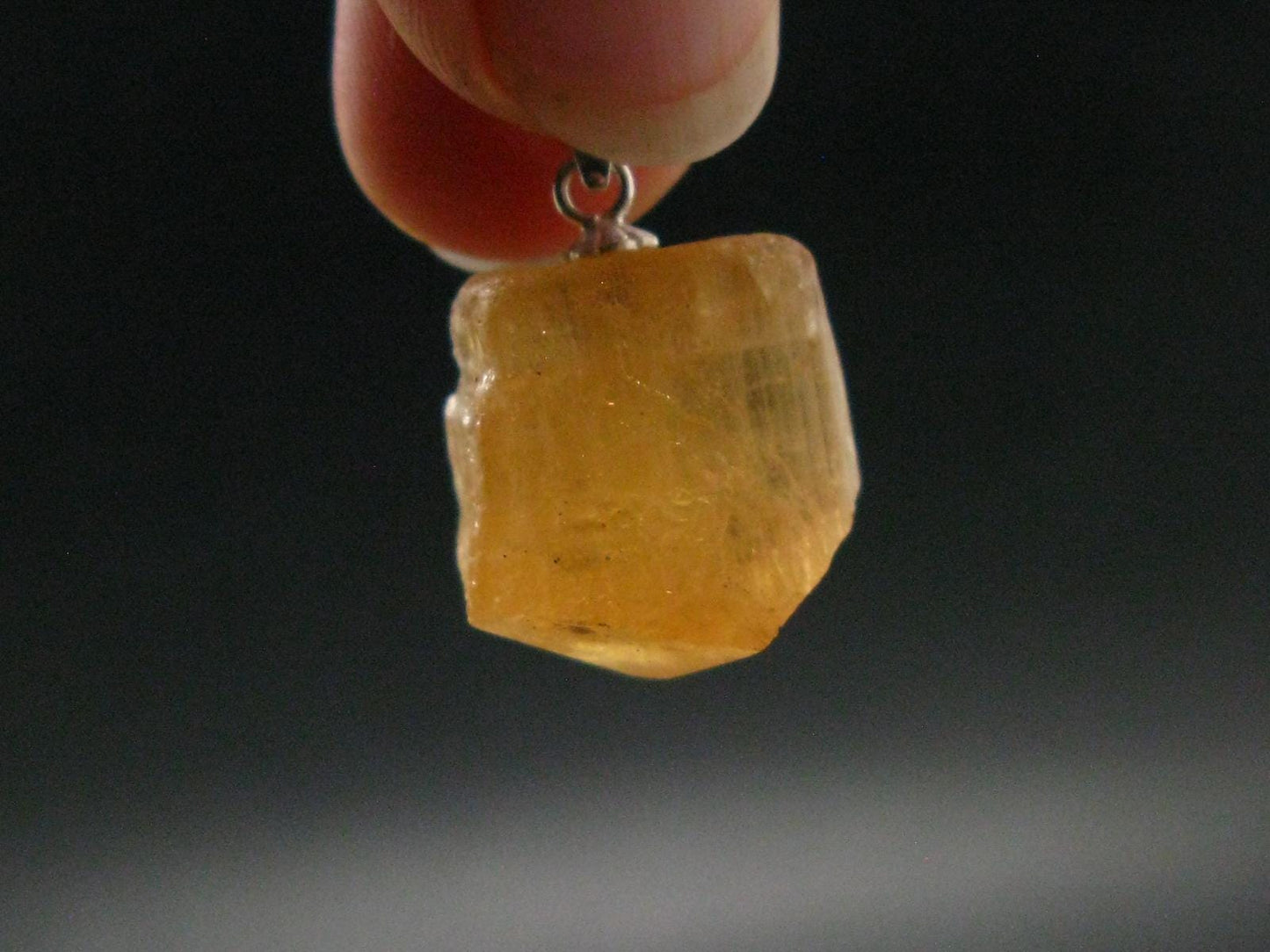 Imperial Topaz Crystal Pendant From Brazil - 0.9" - 5.76 Grams