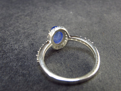 Gem Terminated Blue Tanzanite Silver Ring from Tanzania - 1.94 Grams - Size 5.5