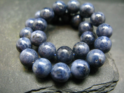 Blue Sapphire Genuine Bracelet ~ 7 Inches ~ 7mm Round Beads