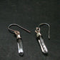 Lemurian Quartz Seed Crystal Silver Earrings From Brazil - 1.4"