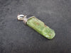 Green Kyanite Silver Pendant from Brazil - 1.2" - 2.03 Grams