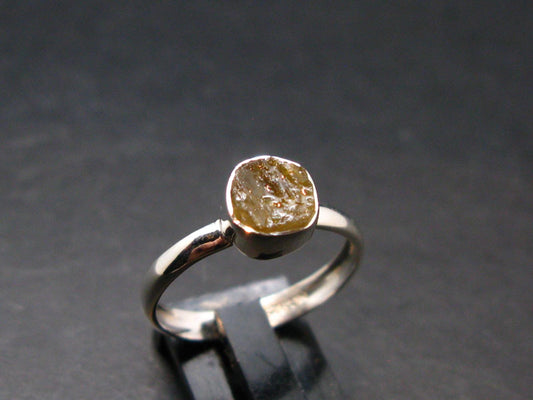 Green Herderite Silver Ring From Brazil - 1.82 Grams - Size 8