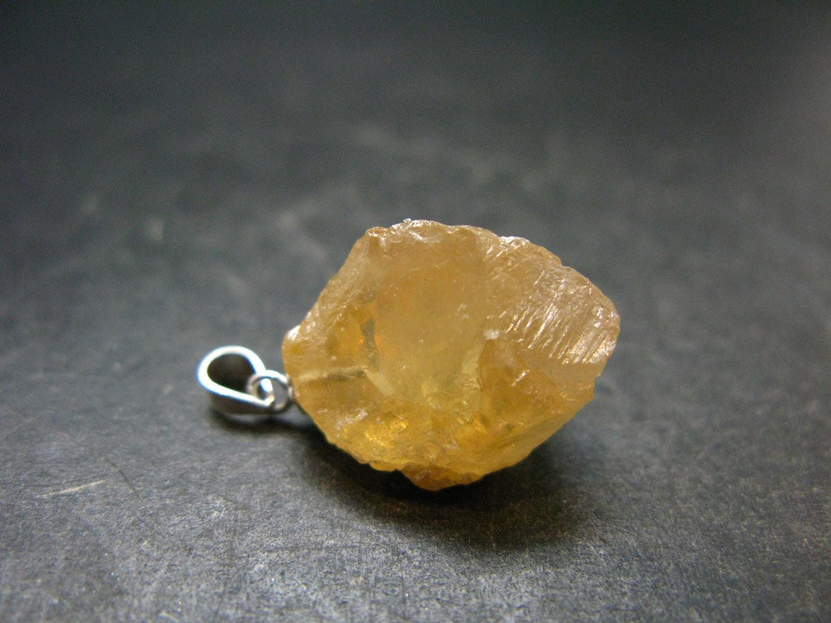 Scheelite Crystal Silver Pendant From China - 1.0" 6.60 Grams