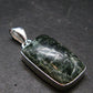 Nice Polished Seraphinite Clinochlore Stalactite Silver Plated Pendant From Russia - 1.4" - 6.09 Grams