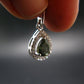 Moldavite Tektite Silver Pendant from Czech Republic - 0.8" - 1.34 Grams