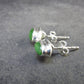 Tsavorite Gem Green Garnet Sterling Silver Earrings from Tanzania - 1.98 Grams