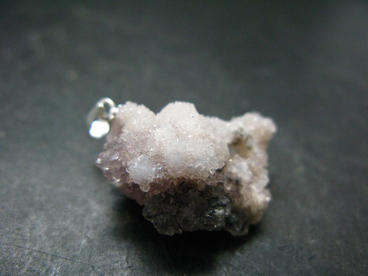 Rare Purple Creedite Silver Pendant From China - 1.1" - 5.06 Grams