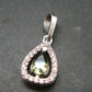 Moldavite Tektite Silver Pendant from Czech Republic - 1.0" - 1.85 Grams