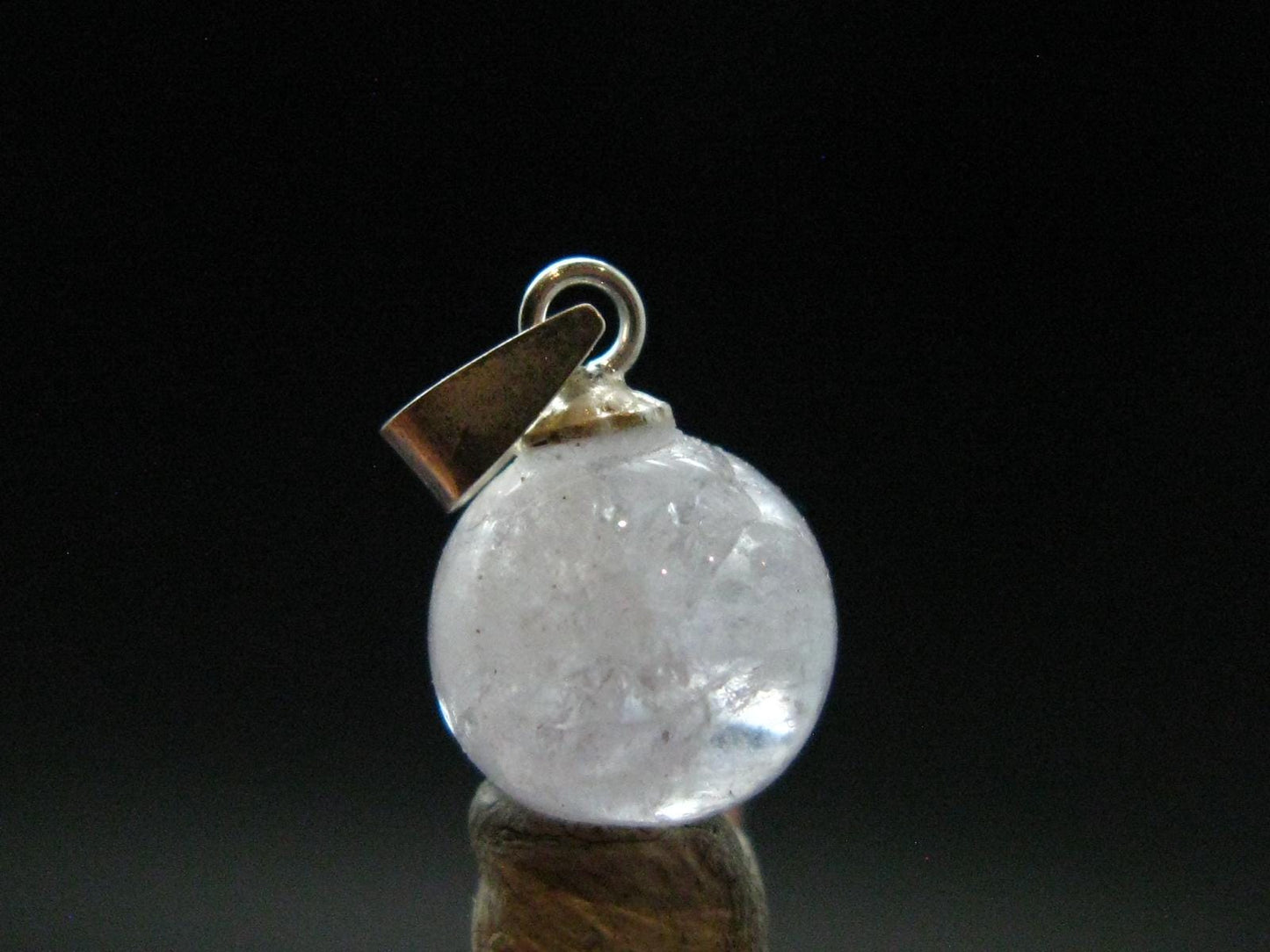 Nice Lilac Amblygonite Silver Pendant from Brazil - 0.6" - 1.48 Grams