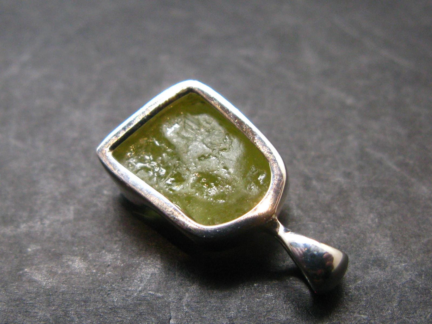 Chrysoberyl Crystal Silver Pendant From Brazil - 1.70 Grams