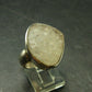 Natural Gem Raw Libyan Desert Glass Tektite Sterling Silver Ring from Libya - Size 7 - 10.97 Grams