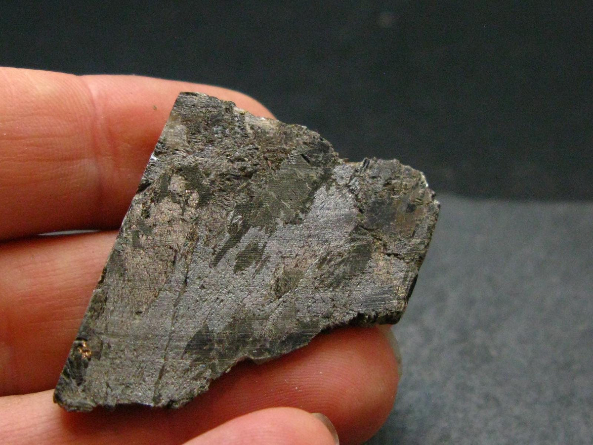 Rare Nuumite Nuummite Slab From Greenland - 12.41 Grams - 1.1"