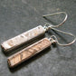Muonionalusta Meteorite Earrings In Silver From Sweden - 1.5" - 4.03 Grams