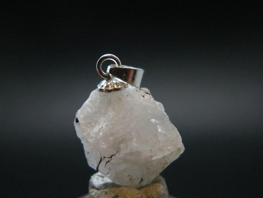 Phenakite Phenacite Crystal Silver Pendant from Russia - 0.7" - 1.57 Grams