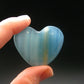 Nice Lemurian Aquatine Blue Calcite Heart From Argentina - 1.3" - 25.51 Grams