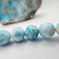 Larimar Beaded Necklace Blue Gemstone Jewelry Ocean Stone Necklace Gift