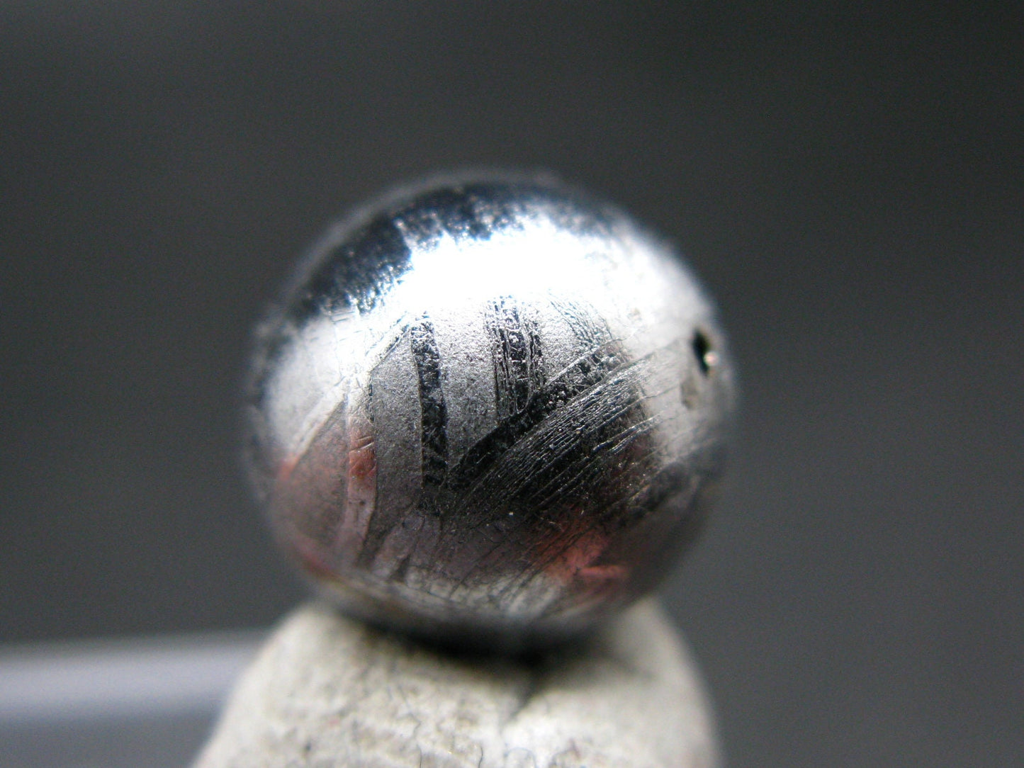 Muonionalusta Meteorite 10mm Round Bead from Sweden