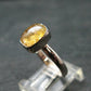 Fabulous Untreated Faceted Gem Imperial Topaz 925 Silver Ring from Brazil - Size 8 - 3.15 Grams