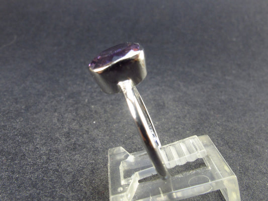 Siberian Amethyst!! Natural Faceted Rich Purple Color Amethyst Sterling Silver Ring - 2.54 Grams - Size 7.5