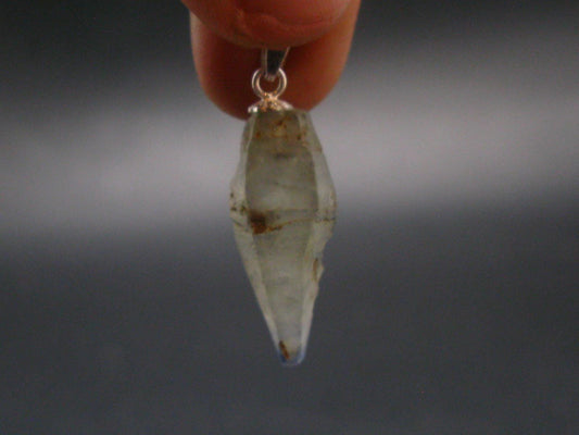 Gem Blue Sapphire Corundum Crystal Silver Pendant From Sri Lanka - 2.6 Grams