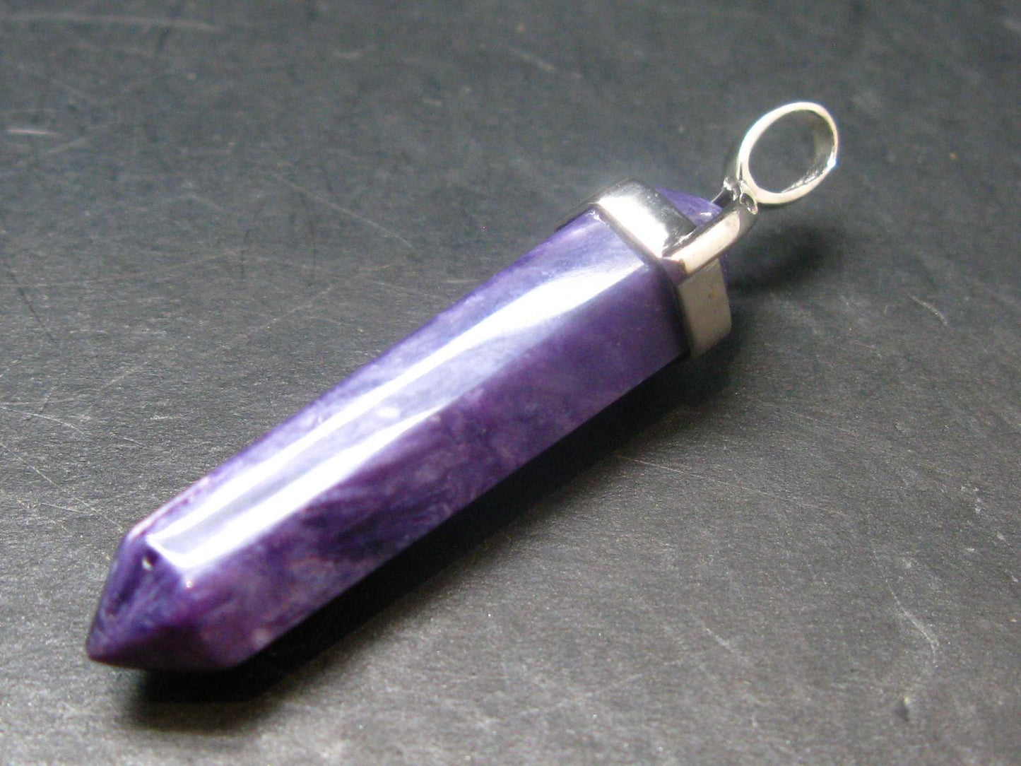 Rare High-Quality Charoite Pendant From Russia - 1.8" - 5.25 Grams