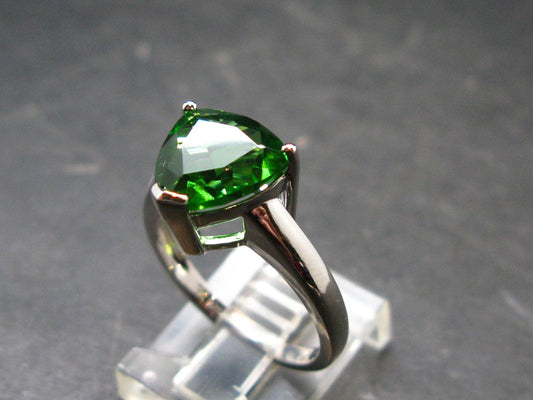 Helenite Gaia Stone Gem Sterling Silver Ring From Washington - Size 7 - 1.95 Carats