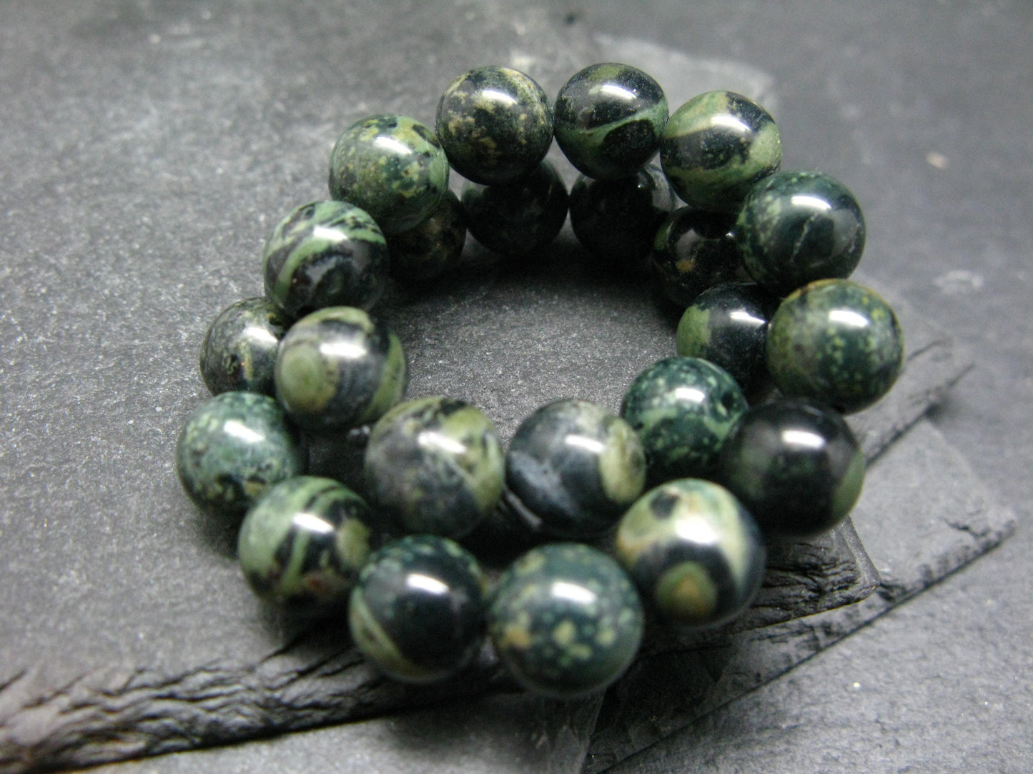 Kambaba Jasper Genuine Bracelet ~ 7 Inches ~ 8mm Round Beads