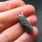 Unpolished Terminated Neon Blue Apatite Silver Pendant From Brazil - 1.0" - 1.97 Grams
