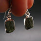 Moldavite Tektite Silver Earrings from Czech Republic - 2.34 Grams
